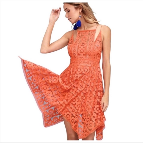 FREE PEOPLE STRAPPY LACE MINI DRESS - Picture 8 of 8